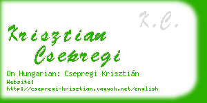 krisztian csepregi business card